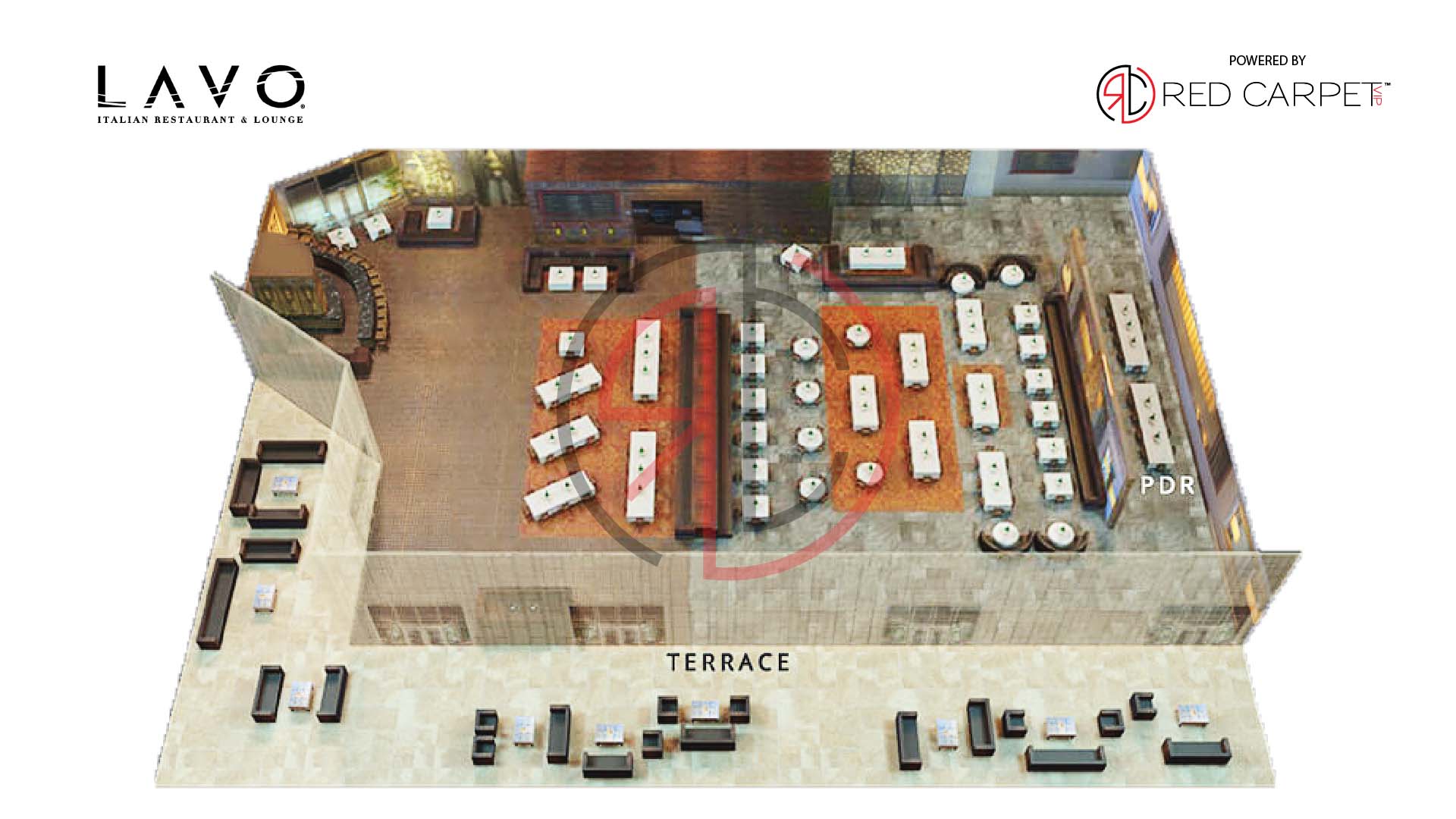 las vegas lavo restaurant and lounge venue map