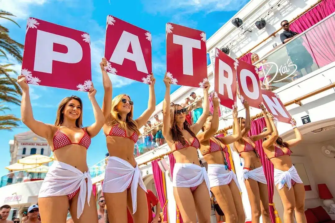 PATRON_Image1 Las Vegas Drais Beach Club Patron Bottle Presentation